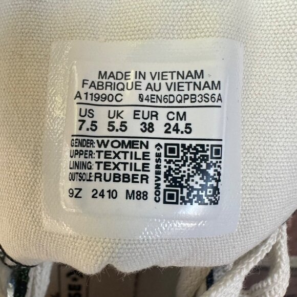 ⭐Converse Chuck 70 Hi Floral Tapestry Sz 7.5 Women's Shoes Sneaker Black A11990C - Picture 12 of 12